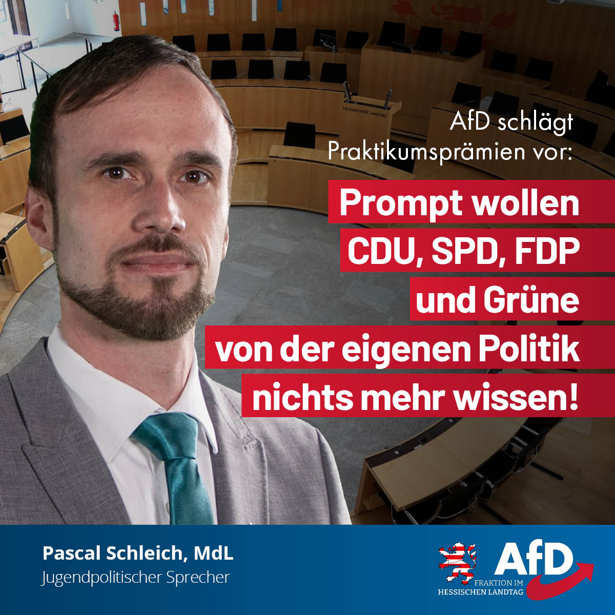 Du betrachtest gerade AfD schlägt Praktikumsprämien vor: Prompt wollen CDU, SPD, FDP und Grüne von der eigenen Politik nichts mehr wissen