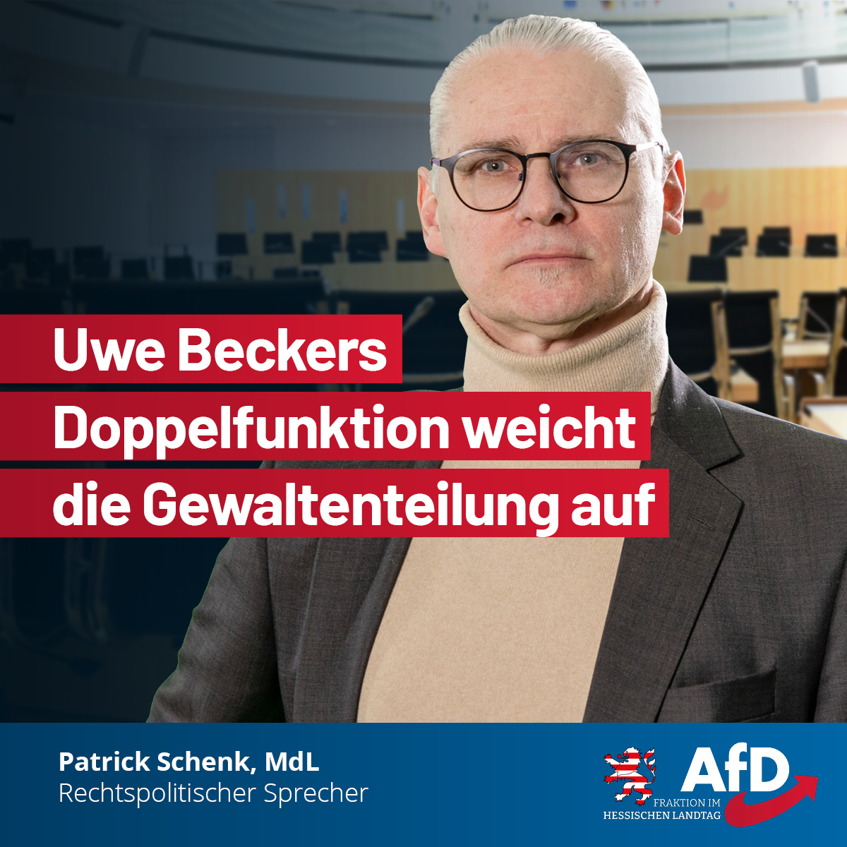 Du betrachtest gerade Uwe Beckers Doppelfunktion weicht die Gewaltenteilung auf