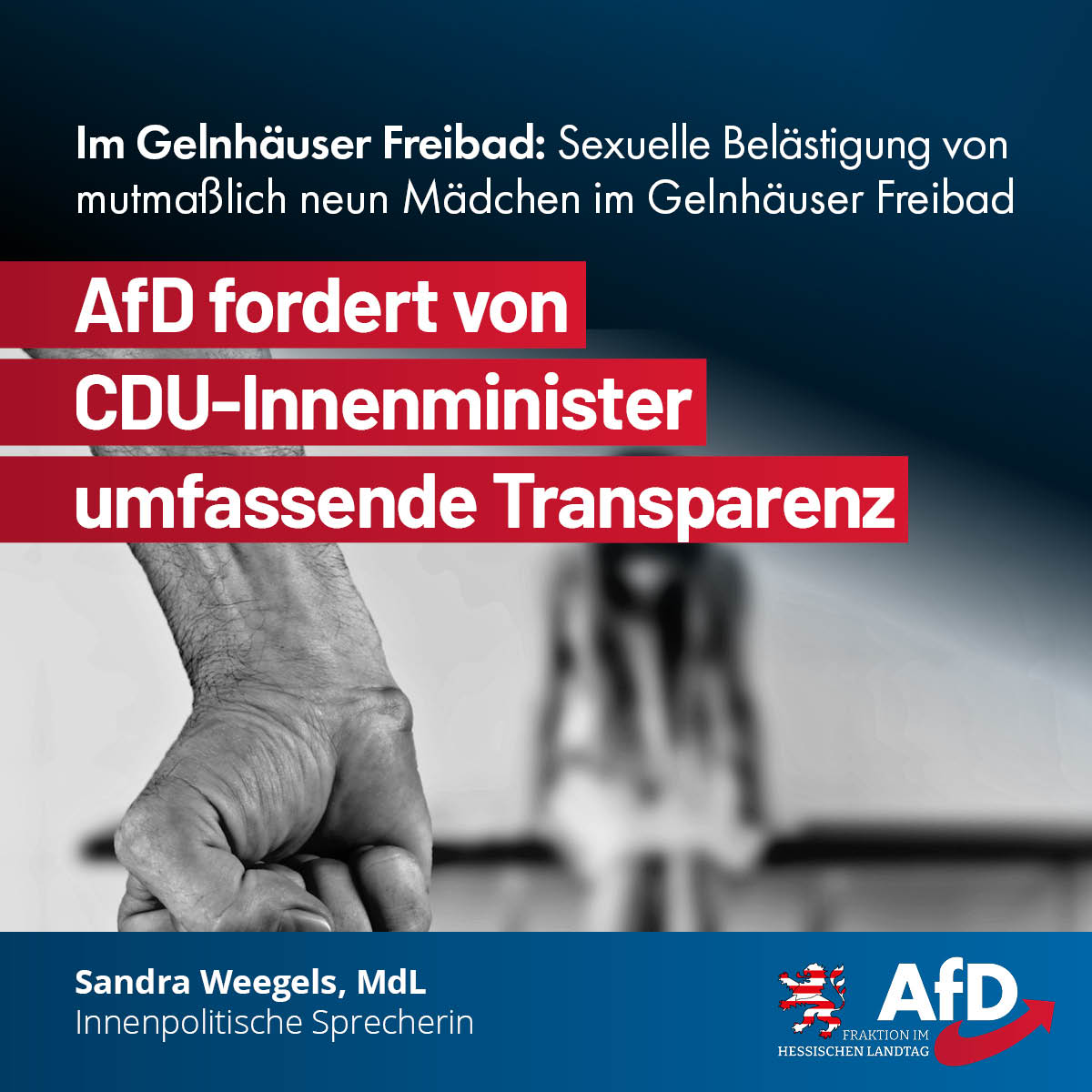 Du betrachtest gerade Sexuelle Belästigung im Gelnhäuser Freibad: AfD fordert von CDU-Innenminister umfassende Transparenz