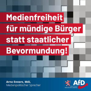 Mehr über den Artikel erfahren Medienfreiheit für mündige Bürger statt staatlicher Bevormundung!