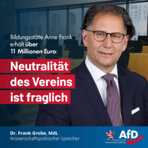 Mehr über den Artikel erfahren Bildungsstätte Anne Frank erhält über 11 Millionen Euro: Neutralität des Vereins ist fraglich