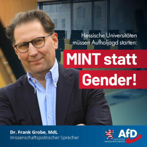 Mehr über den Artikel erfahren Hessische Universitäten müssen Aufholjagd starten: MINT statt Gender!