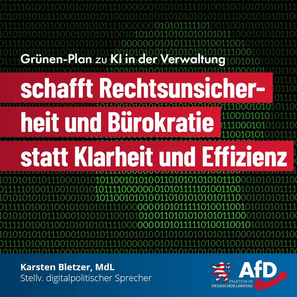 Du betrachtest gerade Grünen-Plan zu KI in der Verwaltung schafft Rechtsunsicherheit und Bürokratie statt Klarheit und Effizienz