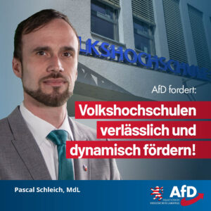 Mehr über den Artikel erfahren AfD fordert: Volkshochschulen verlässlich und dynamisch fördern!