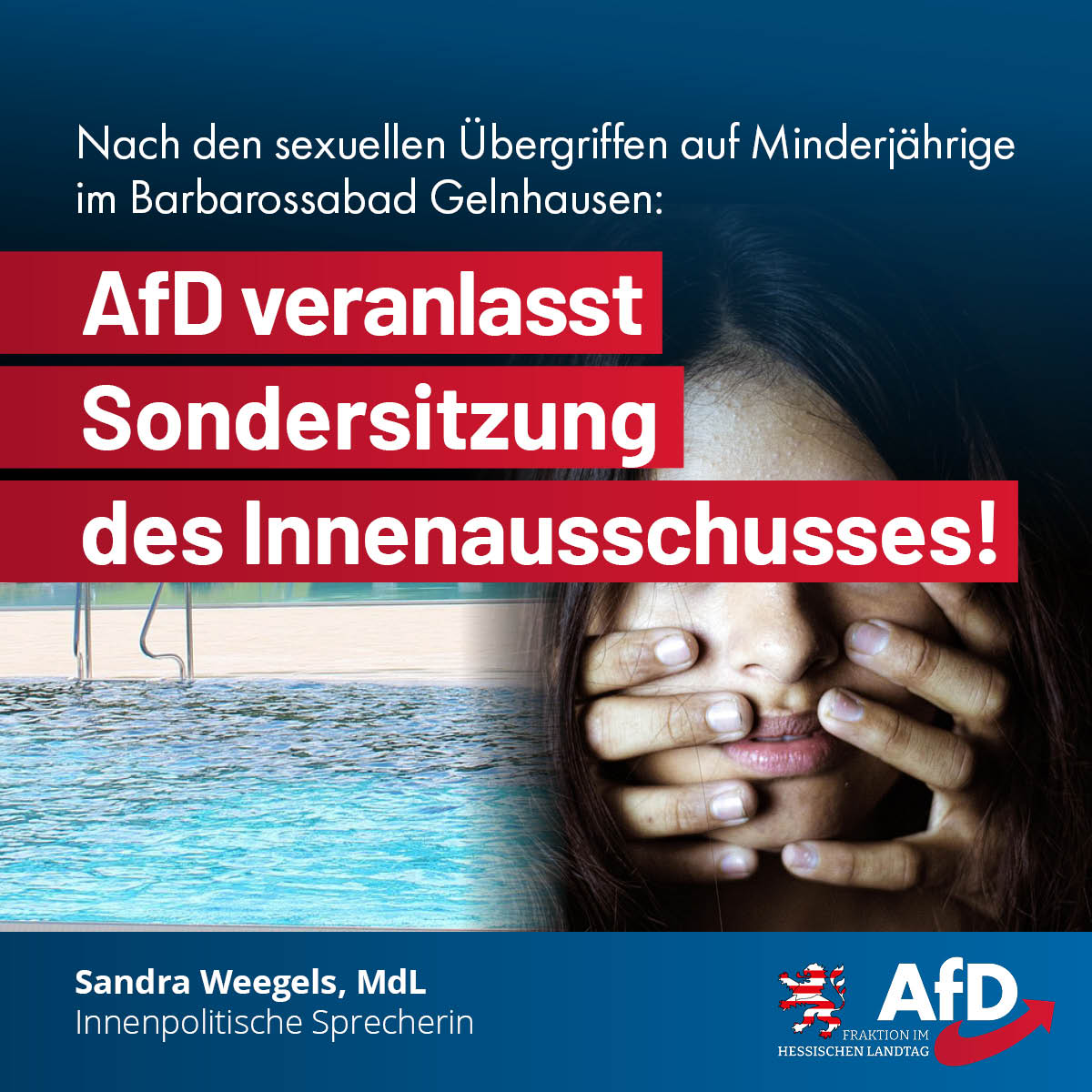 Mehr über den Artikel erfahren Nach den sexuellen Übergriffen auf Minderjährige im Barbarossabad Gelnhausen: AfD veranlasst Sondersitzung des Innenausschusses!