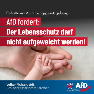 Mehr über den Artikel erfahren Abtreibungsgesetzgebung: Der Lebensschutz darf nicht aufgeweicht werden!