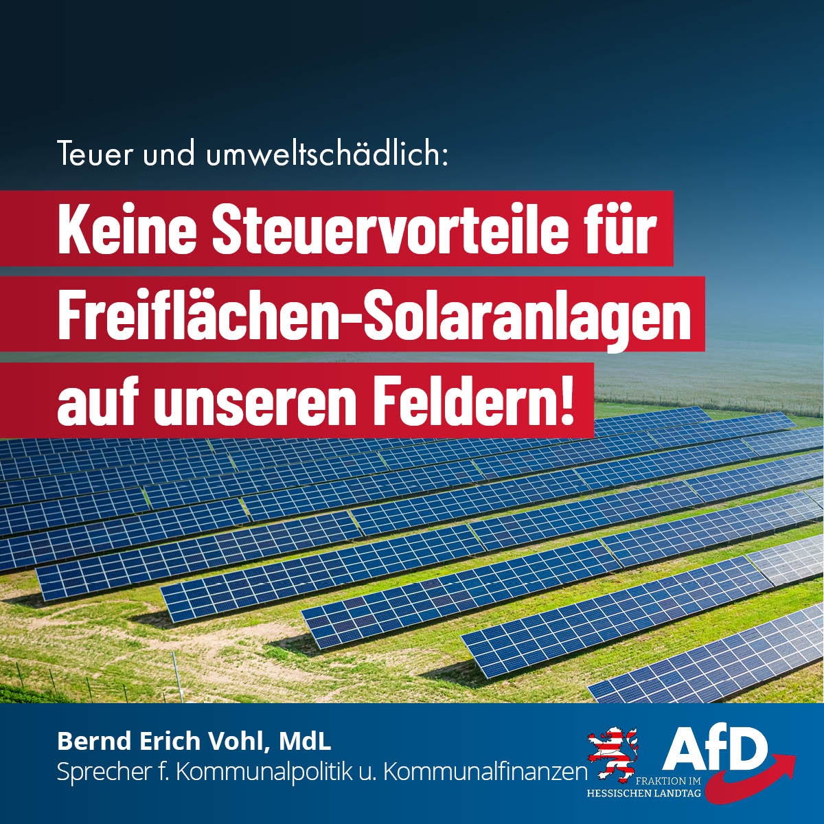 Du betrachtest gerade Teuer und umweltschädlich: Keine Steuervorteile für Freiflächen-Solaranlagen auf unseren Feldern!