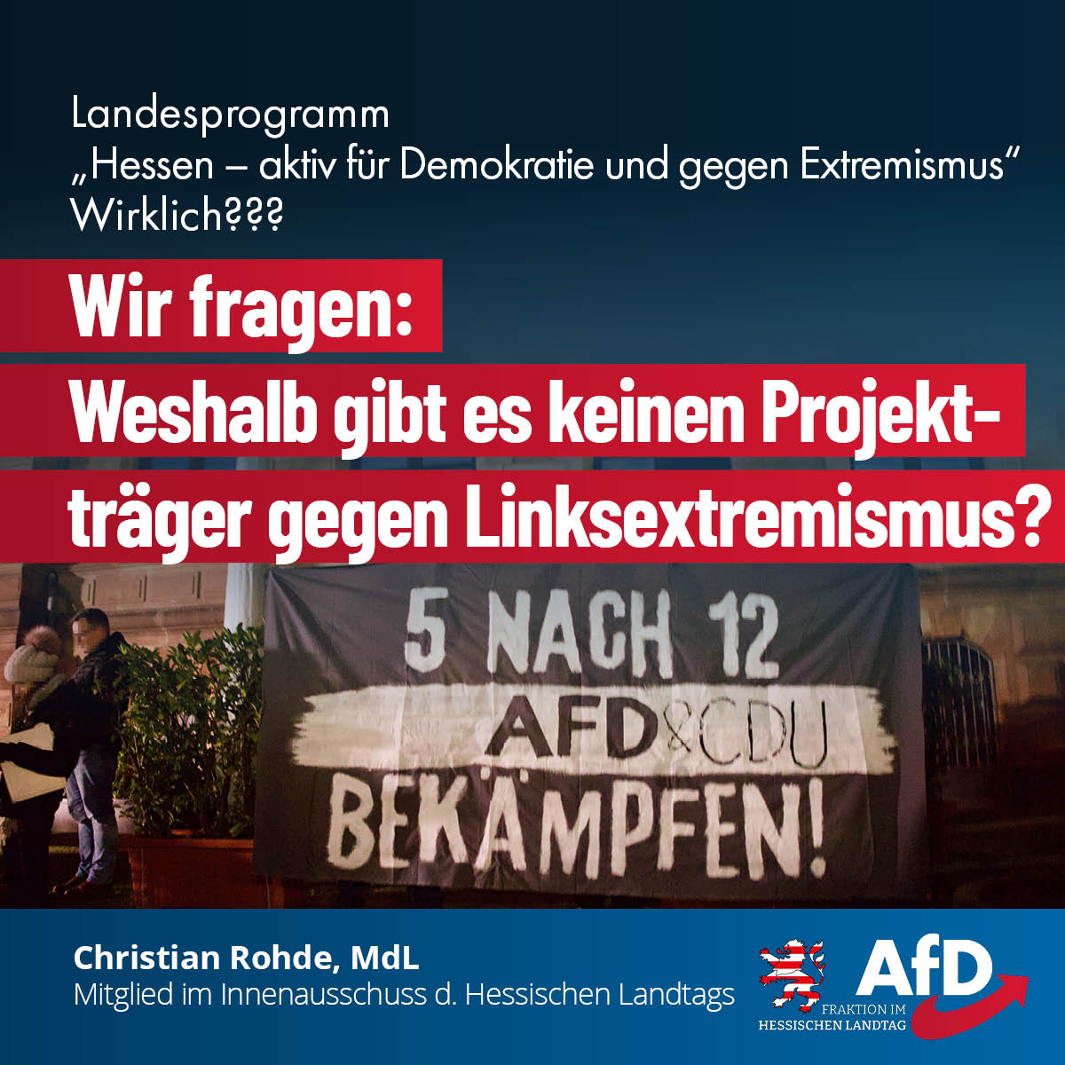 Du betrachtest gerade „Aktiv für Demokratie“: Weshalb gibt es keinen Projektträger gegen Linksextremismus?