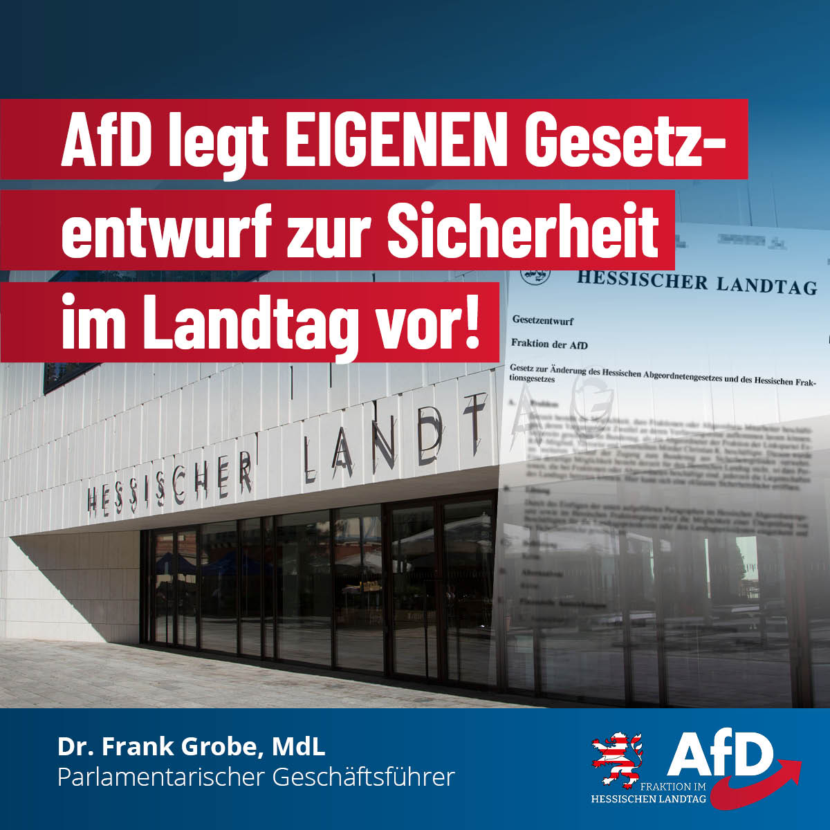Du betrachtest gerade AfD legt eigenen Gesetzentwurf zur Sicherheit im Landtag vor