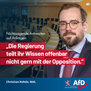 Mehr über den Artikel erfahren Nichtssagende Antworten auf Anfragen: „Die Regierung teilt ihr Wissen offenbar nicht gern mit der Opposition“