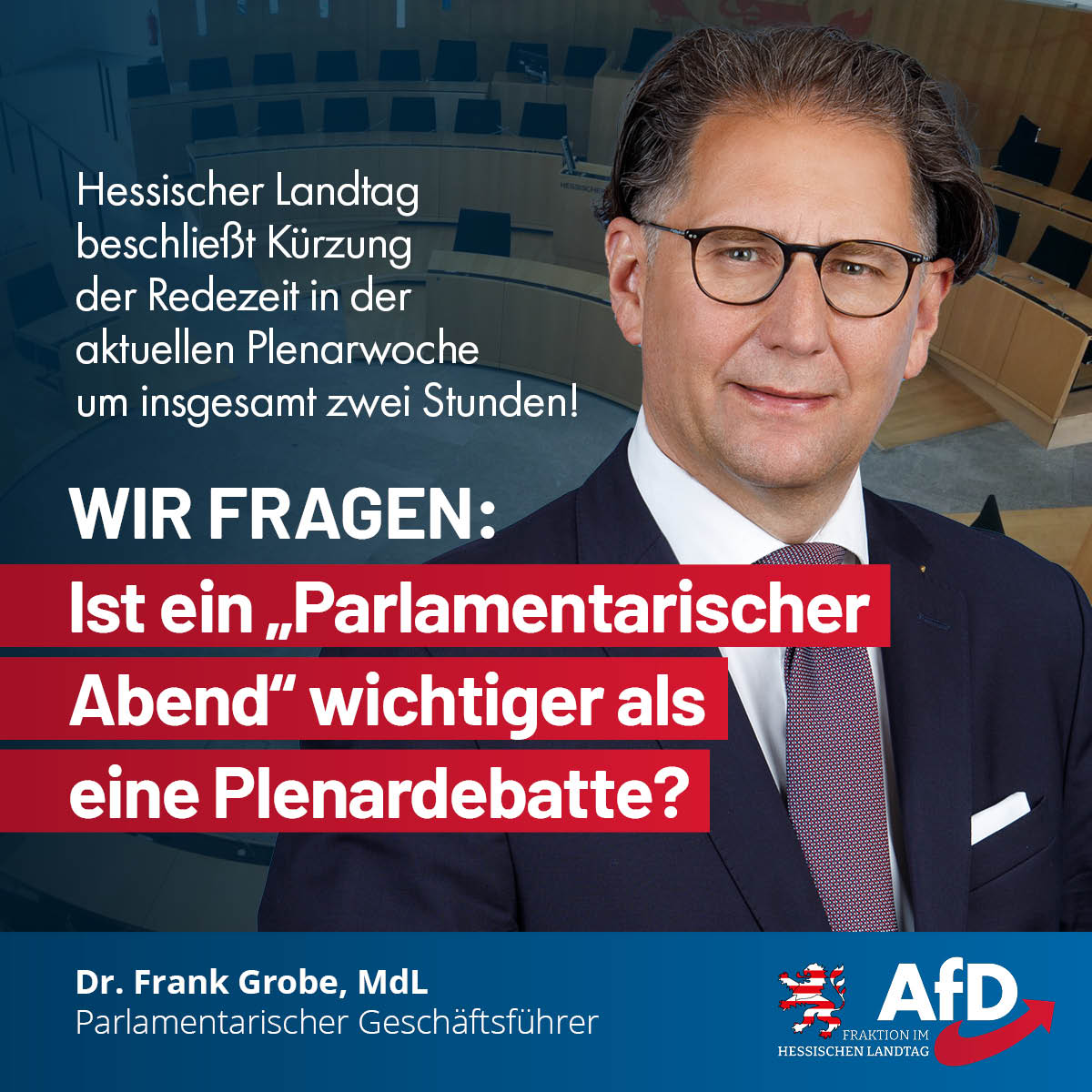 Mehr über den Artikel erfahren Parlamentarischer Abend wichtiger als Plenardebatte?