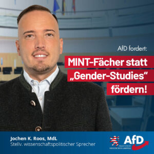 Mehr über den Artikel erfahren AfD fordert: MINT-Fächer statt „Gender-Studies“ fördern!
