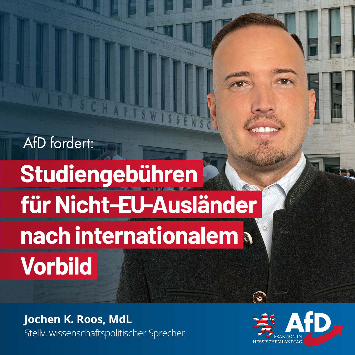 Du betrachtest gerade AfD fordert Studiengebühren für Nicht-EU-Ausländer nach internationalem Vorbild
