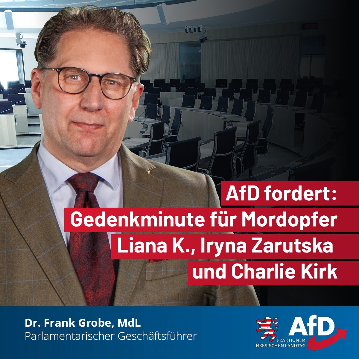 Du betrachtest gerade AfD fordert im Landtag Gedenkminute für Mordopfer Liana K. Iryna Zarutska und Charlie Kirk